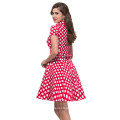 Грейс Карин 2015 самый лучший продавая sleveless длина до колена в горошек Красный 1950-х годов старинные платья CL6089-2